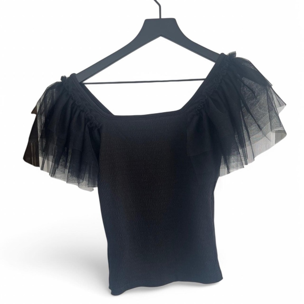 Black Ruffle Top - Picture 5 of 5